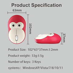 Lomiluskr Cute Cat Wireless Mouse, Lightweight Soundless Mice, 2.4G Wireless Mice, Candy Colors, Kawaii Mouse for Girls and Kids (Purple)