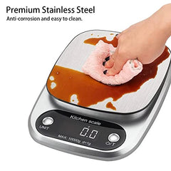 GADGETRONICS Digital Kitchen Weight Scale Food Weight Machine For Health, Fitness, Home Baking & Cooking (10 Kgs, 1 Year Warranty & Batteries Included), Black