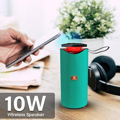 MAKPOWER BEAT Box 10W Bluetooth Speaker - Wireless, Portable, Premium Bass, 4 Hours Playtime, Built-in Mic, TF/USB Support - Perfect for Outdoor, Home, Travel & Parties (Green)