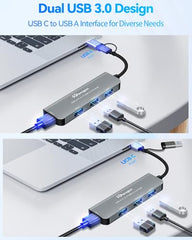USB 3.0 to HDMI Adapter for Monitor 1080P@60Hz Display with 5Gbps High Speed Transmission, Support Extend & Mirror Mode, Compatible with Window Mac Laptop Desktop Projector TV