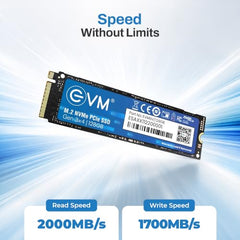 EVM Internal SSD Interface PCle Gen 3x4 Fast Performance, Ultra Low Power Consumption NVME PCIe SSD (EVMNV/256GB, Black, 256GB)