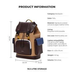 MOKOBARA Teriyaki 19 5L Laptop Backpack 15.6 Inch Canvas Daypack Black | Storage Secure Drawstring Premium Ergonomic Straps Luggage Sleeve For Men Women College Nylon Padded Durable Lightweight