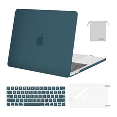 MOSISO Compatible with MacBook Pro 13 inch Case M2 2025, 2024, 2023, 2022-2016 A2338 M1 A2251 A2289 A2159 A1989 A1708 A1706, Plastic Hard Shell&Keyboard Cover&Screen Film&Storage Bag, Serenity Blue