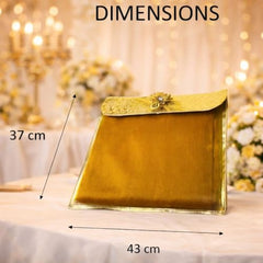 RAAHII Plastic Fabric 8 Piece Single Saree/Suit Packing Flower Flap Golden Transparent Saree Cover/Saree Bag Organizer For Wardrobe Storage Or Wedding Gifting,43 Cm,2 cm,37 cm