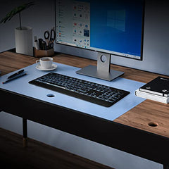 KOPJIPPOM Quiet USB Wired Computer Keyboard, Full Size with White Illuminated LED, Compatible for Windows, Mac OS Desktop, Laptop, PC, Gaming