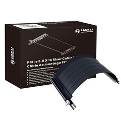 Lian Li PCIe 5.0 x16 Riser Cable, 200mm GPU Extension, Black (PW-PCI-520X)