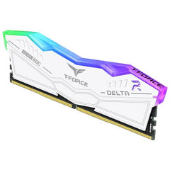 TeamGroup T-Force Delta RGB 32GB 6000MHz (6000MT/s) CL38 White DDR5 Desktop Gaming Memory, Metal Heatsink, ARGB Sync, ECC, XMP 3.0/EXPO, Compatible With Intel/AMD CPU, High Performance Low Latency RAM
