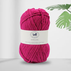 Nestnhaven Acrowools Graze Hand Knitting and Crochet Yarn. Pack of 1 Ball - 100gms. Shade no - NNHG001 (Berry Purple)