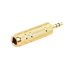 SeCro 3.5Mm Stereo Male To 6.3Mm Stereo Female Adapter Converter ((1 Pack) Silver), auxiliary