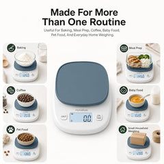 HomeBasic Digital Kitchen Weighing Scale 5kg | Food Weighing Machine, Weight Scale for Food, ±1g Accuracy, Multi-Units (g/oz/lb/ml), Tare Function, Waterproof Platform for Cooking, Baking & Diet