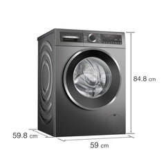 Bosch 10.5/6 KG Inverter Fully Automatic Front Load Washer Dryer (WNA2E4U1IN, 1400 RPM, 14 Wash Programs, LED touch display, Wash & Dry in 60 Mins, Cast Iron Grey)