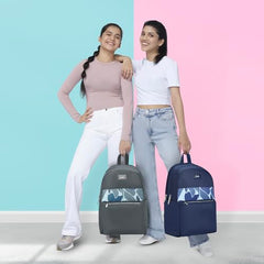 Genie Breezy Laptop Backpack for Women & Girls (17 Inches) | Stylish Office, College & Travel Laptop Backpack | Multi-Compartment, Padded Laptop Sleeve, Water Resistant | Grey