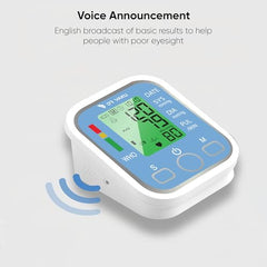 DR VAKU® BP Monitor Fully Automatic Blood Pressure Machine to Check Digital Accurate Level for Home Monitoring Device with Talking Function,Large Display + Cuff Kit Best Accurate Apparatus Measurement- White&Blue