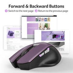 Acer Wireless Mouse for Computer, 6 Buttons 1600 DPI, Large Ergonomic Mouse