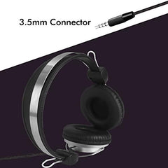 ZEBRONICS ZEB-1001HMV Headset Wired Headphone 3.5mm with Mic Soft Padded Cup Over Ear, Multicolor