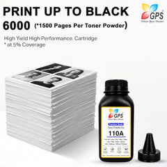 GPS Colour Your Dreams 110A Toner Cartridge Refill Powder Compatible with HP Laser 108w, 108a, 136w, 136nw, 138fnw LaserJet Printers - Pack of 4, 80gms Each