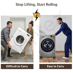 Plantex Washing Machine Stand/Adjustable Fridge Trolley with Lockable Wheel