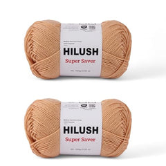 HILUSH super saver,Poly Yarn PACK OF 2 BALLS (1 Ball/100 Gram Each) Ball Supersoft Hand Knitting Wool Ball, Suitable for Craft, Crochet, Amigurumi, Embroidery, Toys, Garments, Flowers and Hobby Projects , Shade no - (grey)