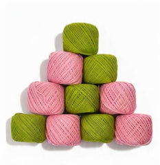 Crochet Cotton Thread Yarn Combo, 10 Rolls for Knitting, Crochet, Embroidery and Craft Making, Soft Decorative Thread for Handmade DIY Projects, Yellow & Green
