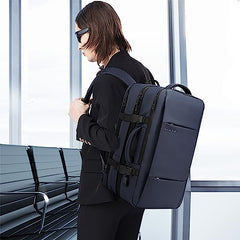 BANGE Travel Backpack, Carry On Backpack Durable Convertible Duffle Bag Fit for 17.3 Inch Laptop and Women, BLACK, LARGE-BLACK-45L, Business