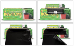 Newtone Garbage Bags | Large 24 x 32 Inches | 60 Bags (15 Bags X 4 Rolls) | Dustbin/Trash bin | Box Packing | (Black) - Perforated Box for Easy Dispensing