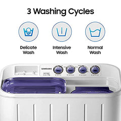Samsung 7 kg, 5 star, Semi Automatic Top Load Washing Machine (WT70M3000UU/TL, Air Turbo Drying, LIGHT GRAY, 5 Year Warranty on Wash Motor)