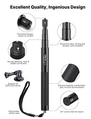 120 cm Selfie Stick for Insta 360, ULANZI MT-58 Monopod for Action Cam, Extendable Handheld Pole Stick Monopod Compatible with Gopro Hero 10/9/8/7 Insta360 One XR/RS/GO 2 DJI Osmo Action