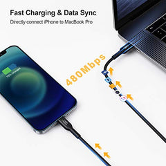 CableCreation Lightning to USB Data Sync Cable [MFi Certified] 0.5 FT