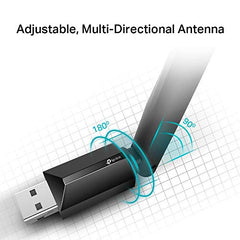TP-LINK AC1300 Archer T3U Plus High Gain USB 3.0 Wi-Fi Dongle, Wireless Dual Band MU-MIMO WiFi Adapter with High Gain Antenna, Supports Windows 11/10/8.1/8/7/XP/MacOS
