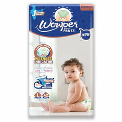 Wowper Easy Pants Baby Diaper | Medium Size Diapers | Diapers with Wetness Indicator | Upto 12 Hrs Absorption | 7-12 Kg | 34 Counts