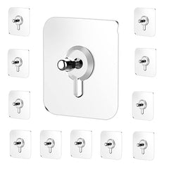 Shivstor 15 Pack Self Adhesive WallHook Heavy DutyHook for Hanging Without Drilling Transparent Nail Free StickyHook Strong Wall Hanger Set of 15 FlowerHook for Kitchen Bathroom Home Storage