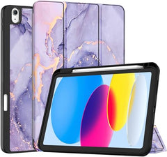 Robustrion Cover for iPad 11th Generation (A16) / 10th Gen Cover Case with [Right Side Pencil Holder] [Auto Sleep Wake] [Soft Back] (2022/2025), Case for iPad 11th 11"/ 10th 10.9" - Yellow