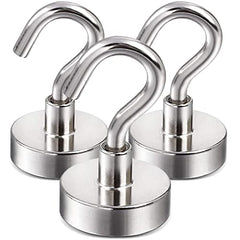 DIYMAG Magnetic Hooks 15pcs 30lbs Cruise Essentials 2026 Magnet Hook | Neodymium Heavy Duty Strong Magnets Hanging Ship Cabins Refrigerator Fridge Classroom Beach Vacation Kitchen Grills Home Tool