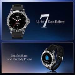 boAt Enigma Radiant Luxury Watch for Man w/1.43"(3.63 cm) AMOLED Display, AOD, Premium Metal Build, Round Dial, 200+Watch Faces, Upto 7 Days Battery Life, Fitness smartwatch for Men (Metal Black)