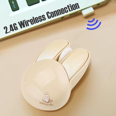 Lomiluskr Cute Cat Wireless Mouse, Lightweight Soundless Mice, 2.4G Wireless Mice, Candy Colors, Kawaii Mouse for Girls and Kids (Purple)
