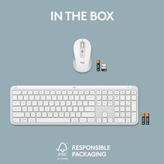 Logitech MK950 Signature Slim Wireless Keyboard and Mouse Combo, Sleek Design, Quiet Typing and Clicking, Switch Across Three Devices, Bluetooth, Multi-OS, Works with Windows and Mac - Graphite