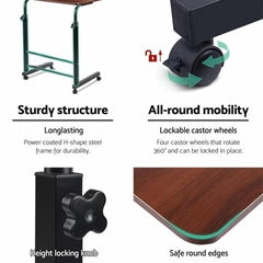 TECHNOVIBES Foldable Study Table/Bed Table/Foldable and Portable Wooden/Writing Desk for Office/Home/School (Wooden with Black Leg)