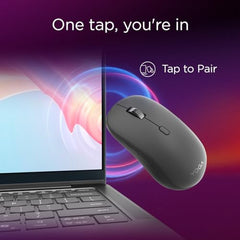 Lenovo Yoga Bluetooth Silent Mouse, 3 Level DPI Adjustment, 36 Month Battery Life, Bluetooth 5.3, 3 Device Paring, Whisper Quiet, Programmable Buttons, Smooth Finish, Luna Grey
