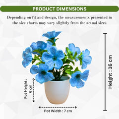 fancymart Artificial Flower Plant Home Décor with Small Size Pot | Pack of 2 | Plant Hanging for Home Decor | Office Decor (DESIGN-01)