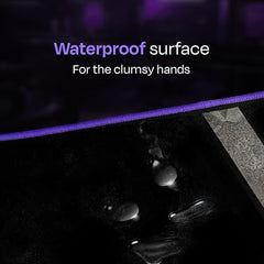 Kreo XL Mouse Pad with Top Material & Anti Skid Bottom | 3mm Thick Anti-Fray Stitched Edges | Compatible with Laser & Optical Mouse | Anti-Slip Gaming Mousepad (Igneous XL Mousepad)