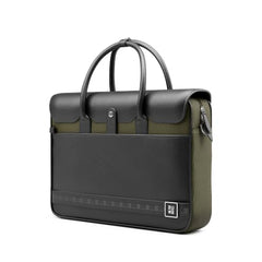 EUME Aristo Laptop Bags for Men & Women Office Use| with Padded Compartment | Vegan Leather & Nylon Fabric | Fits Up to 15.6" Laptop & MacBook, 13L, Rustic Brown