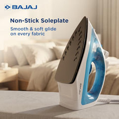 Bajaj MX 2 Neo Steam Iron | 1250W Powerful Performance | Multiple Steam Functions | Non‑Stick Soleplate | Adjustable Temperature | Ergonomic Grip | Anti‑Drip Protection | 1‑Year Warranty