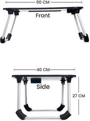 YAJNAS Adjustable Lap Desk with Aluminum Frame, Powder Coated Finish, White, for Study, Work, or Presentations