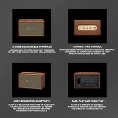 Marshall Acton III Wired Connectivity Stereo Home Speakers with Bluetooth 5.2 & RCA or 3.5mm Input – Black