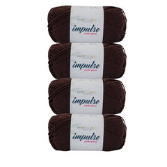 WOAFASHIONS - World of Arts Impulse Hand Knitting & Crochet Yarn, Premium Acrylic, 4 : Medium (Anchor Grey) (100gms / 3.5oz / 200mtr / 218yds)