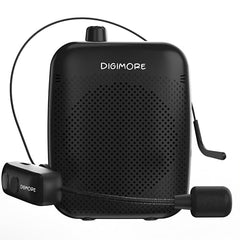 DIGIMORE 10W Voice Amplifier for Teachers w/Wired Headset Mic | 12Hrs Battery | BT 5.4 | in-Built Noise Reduction | Speaker for Tour Guides, Yoga, Announcements, Schools & Colleges (D-1200)