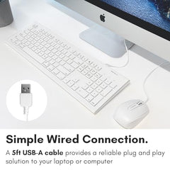Macally 104 Key Full-Size USB Keyboard with Short-Cut Keys for Mac (MKEYE, White)