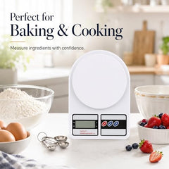 High-Precision Digital Measurement – Accurate and reliable kitchen weighing scale with advanced sensor technology for precise weight measurement of ingredients every time.