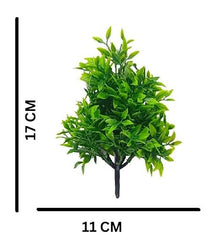 Dekorly Artificial Plastic Mix Green Grass Fake Outdoors Plant Bushes Decor Faux Greenery Shrubs For Outdoor And Indoor, Artificial Shrubs Stems | Height- 7 Inches (Multi-16)