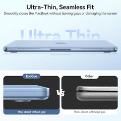 EooCoo Case for MacBook Air 15 inch M5 M4 M3 M2 2026-2023, Sparkly Clear